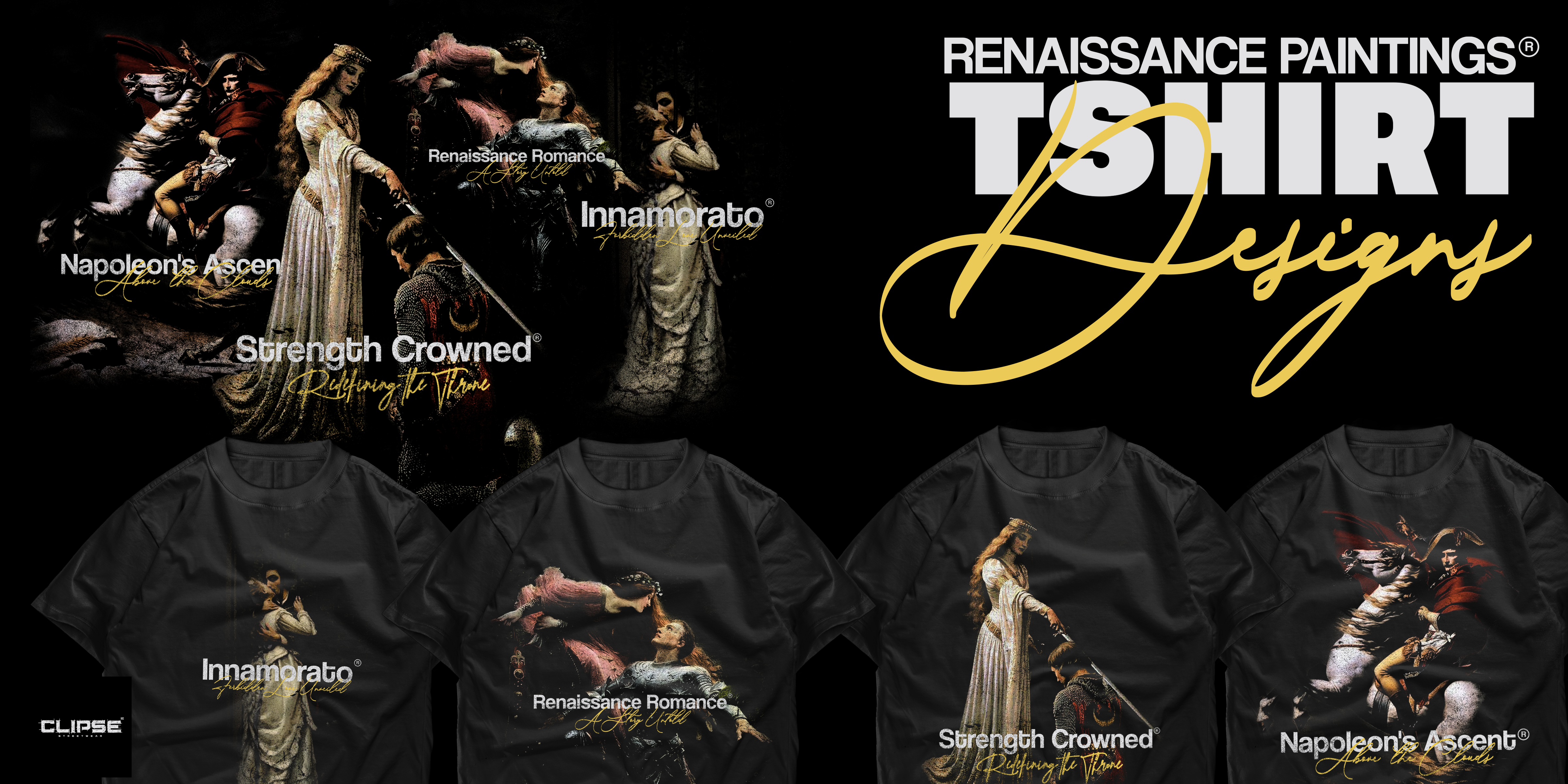 [ BUNDLE ] Renaissance Paintings | Tshirt Designs art artwear bundle design renaissance streetwear tshirt design