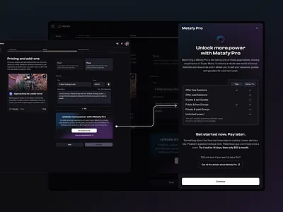 Metafy Pro / Upsell Drawer drawer gaming paywall purchase upsell