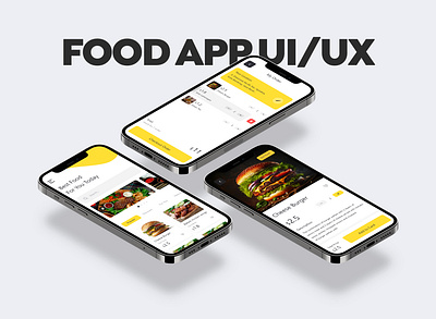 Food App UI/UX Design 3d animation branding design graphic design illustration logo mockup motion graphics ui ux vector