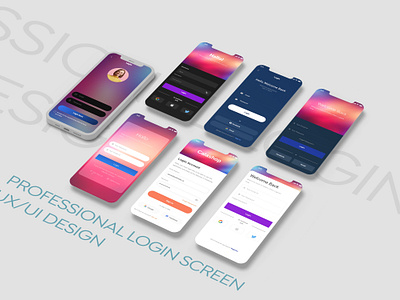 Login Screen UI/UX Design 3d animation branding design graphic design illustration logo mockup motion graphics ui ux vector