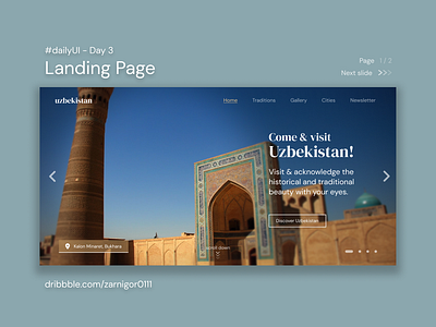 #DailyUI Challenge Day 3: Landing Page graphic design ui