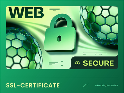 SSL 3d adv blender cyber design green hosting ui