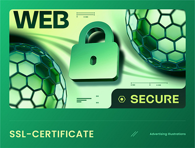 SSL 3d adv blender cyber design green hosting ui