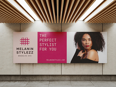 M-Stylezz Billboard beauty billboard brand colors display hair hairstylist logo poster print style stylist