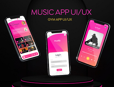 Professional Music APP UI/UX Design 3d animation branding design graphic design illustration logo mockup ui ux vector