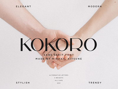 Kokoro - Modern Sans Serif brand branding design elegant font graphic design heart kokoro logo logotype luxury modern sans serif stylish trend type type design typeface typography