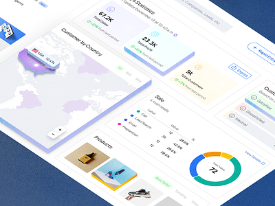 NexSpark CRM Dashboard UI Design 3d branding graphic design ui