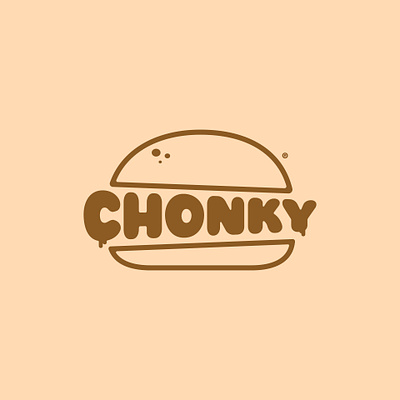 Chonky illustration logo typography