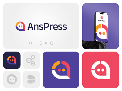 AnsPress Logo Design answer branding chat creative design illustration inovative inspiration logo logo design question