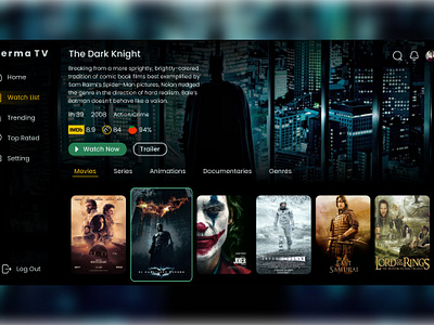 Smart TV App branding figma graphic design imbd metacritic movie perma permafrost smart tv tv app tv mockup ui ui design visual design watch list