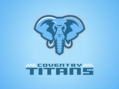 Coventry Titans branding checker board coventry design elephant england football graphic design great britain logo united kingdom