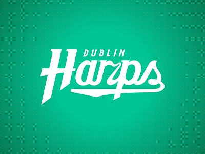 Dublin Harps branding design dublin football graphic design harp ireland irish logo script