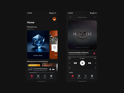 Daily UI #009 - Music Player app UI branding daily ui design music player prathamesh pawar product design ui ux ux design