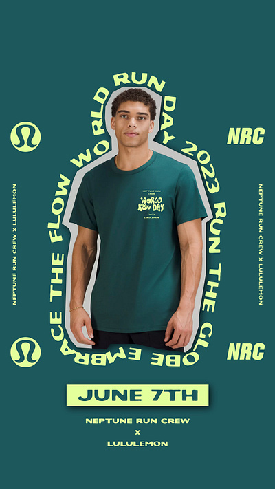 Global Run Day | NRC + Lululemon branding creative direction design run club