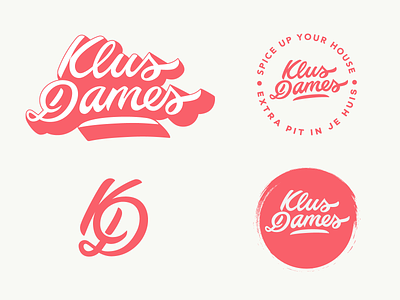 KlusDames authentic branding brushlettering calligraphy custom design dutch flow identity interior klusdames lettering logo logotype premium script type unique wordmark