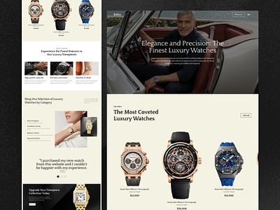 Luxury Watch Web Design luxury watch ui ux watch web design