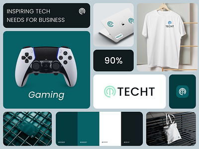 TechT Gaming Logo adobe illustrator brand brand identity brand identity design branding gamer gaming graphic design logo mockup modern logo tech tech logo technology