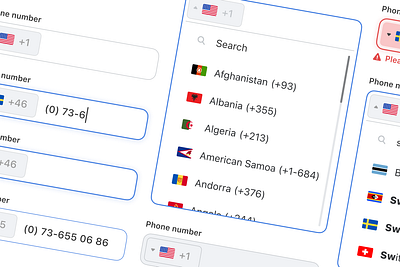 Dropdown — Daily UI #027 area code contact contact form country code daily daily ui 027 dailyui dailyui027 dropdown fill form input phone number ui ux