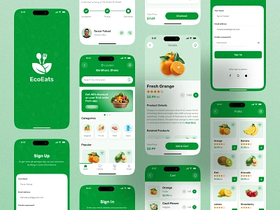 Grocery App Ui Design | Grocery Delivery App Design app design clean ui food delivery app food delivery app design fruits app green grocery grocery app grocery app design grocery app ui grocery delivery grocery ecommerce grocery list grocery online grocery store grocery ui online grocery shopping app ui ui design vegetables app