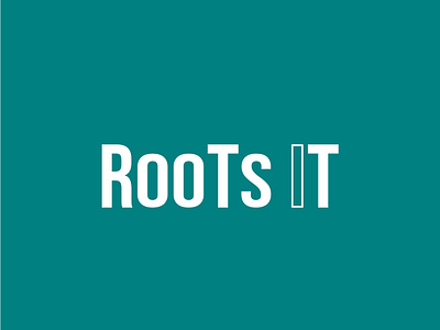 Roots IT unique | modern | creative | eye catching Text Logo attractive logo brand identity branding clean logo eye catching logo flat logo font logo graphic design logo logo maker roots it rootsit text logo timeless logo unique logo