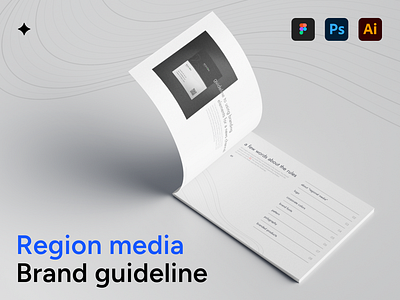 Region media – Brand guideline brand guideline brandbook branding design guideline illustration logo media minimalism news ui