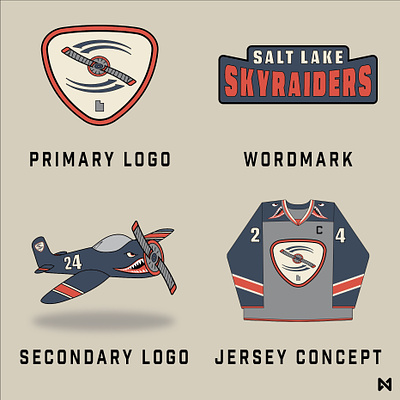 Salt Lake Skyraiders - NHL Concept branding concept design graphic design illustrator logo mockup nhl sports concept