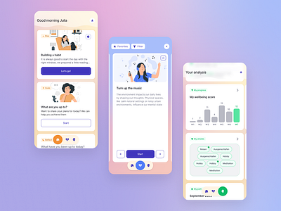 Marlie, A human-centered approach to fitness app branding fitness lifestyle meditation mobile ui