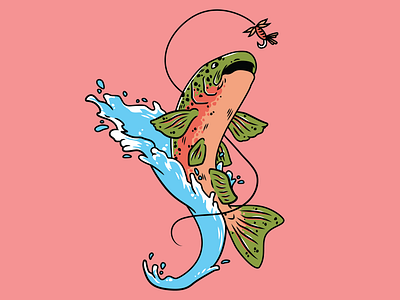Riding Riffles apparel design digital art fish fishing graphic design hunting illustration