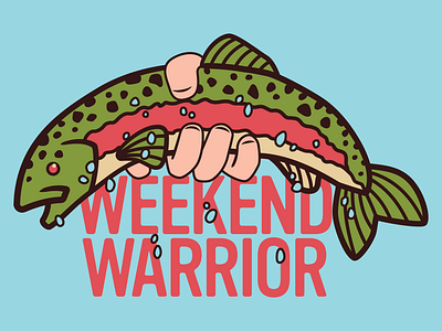 Weekend Warrior apparel digital art fish fishing graphic design hunting illustration