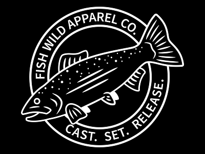 Cast. Set. Release. apparel digital art fish fishing graphic design hunting illustration