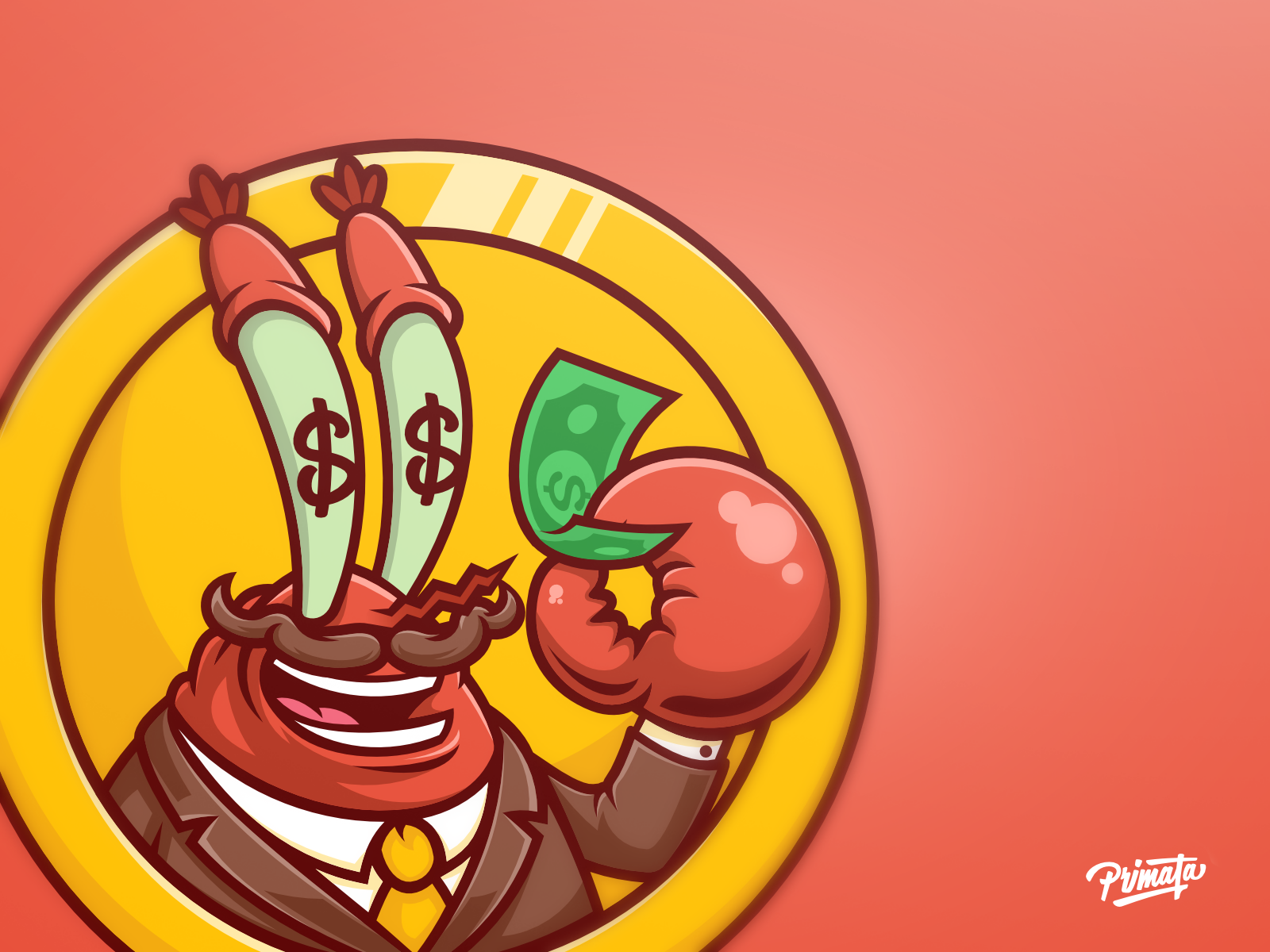 Spilla smaltata Lucky Dollar di Mr. Krabs - Italia