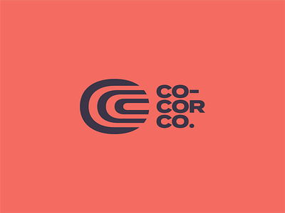 Co-cor co. abstract black branding c ccc circle corporate design extended geometric logo modernist monogram orange oval red technology type typography wide