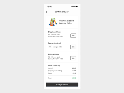 Checkout | Mobile checkout mobile product ui uidesign
