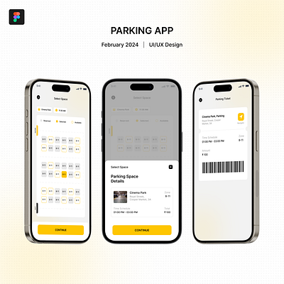 Parking App UI parking app ui ui user experience user interface ux