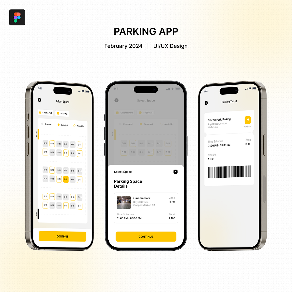 Parking App UI by Sahil Saini on Dribbble