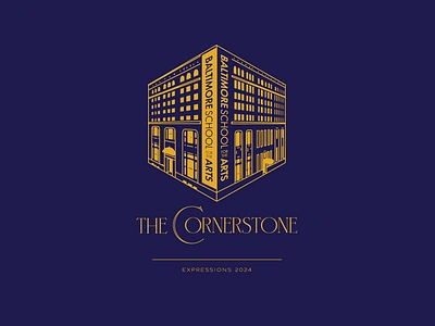 The Cornerstone - BSA Expressions '24 1920s branding event event design fundraiser graphic design identity illustration logo poster design school