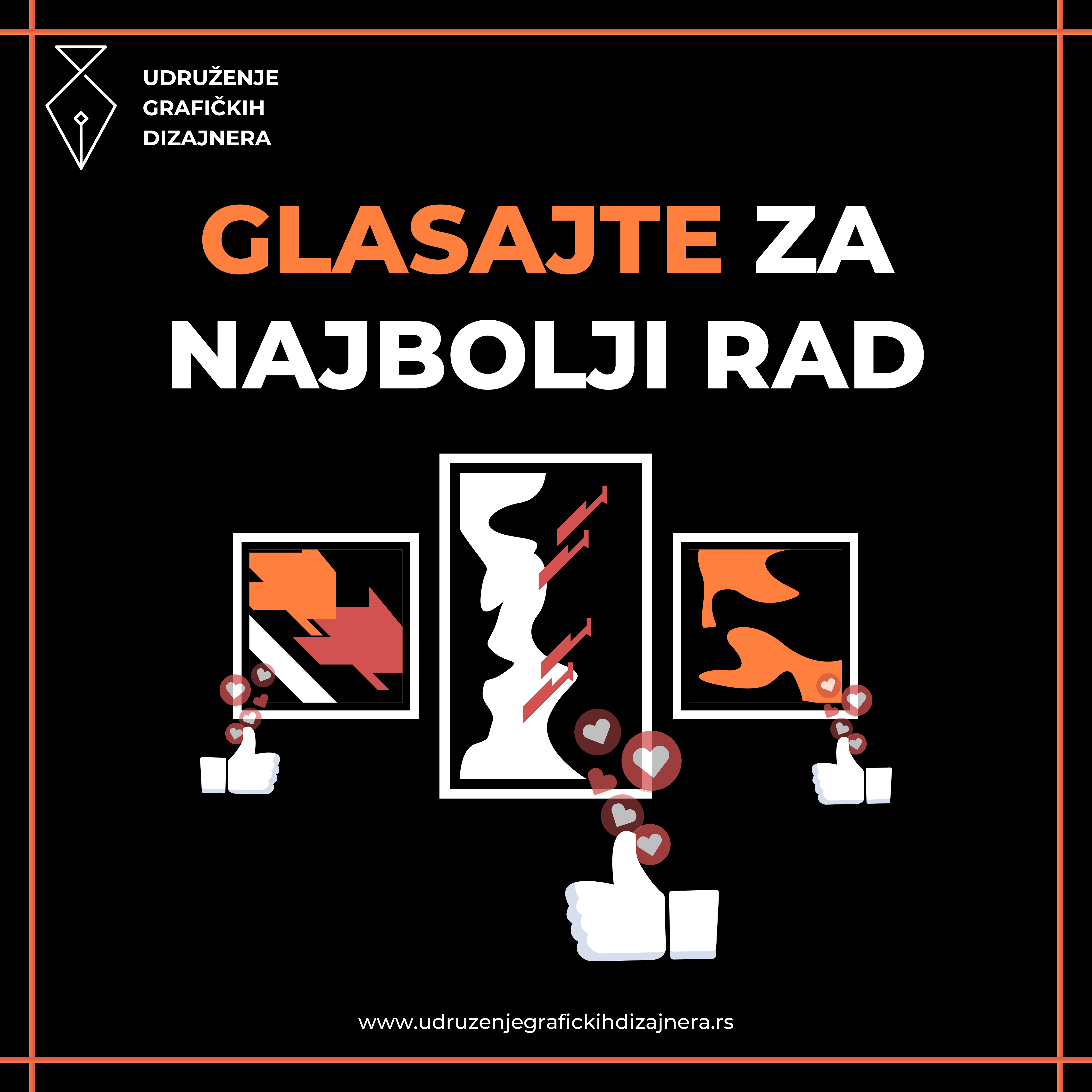 VOTE FOR THE BEST WORCK branding design dizajntrendovi grafickidizajn graphic design illustration izložbadizajna logo typography udruženjegrafičkihdizajnera vector voting