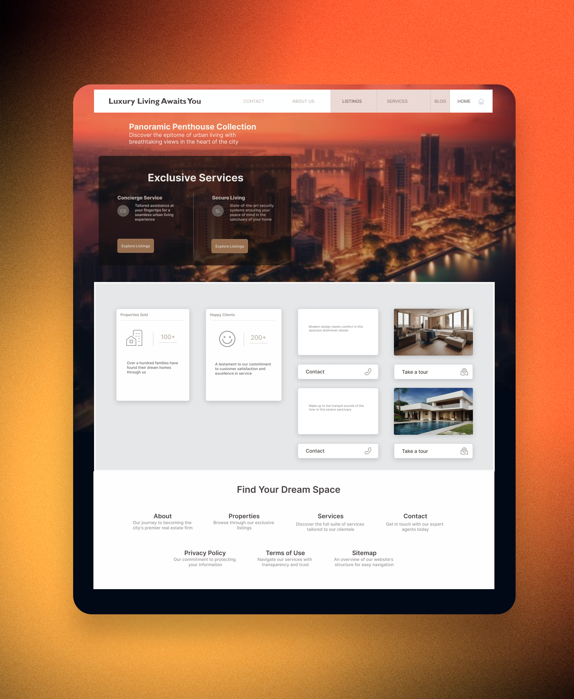 Panoramic Real State Web Design branding design illustration logo real state ui uiux website