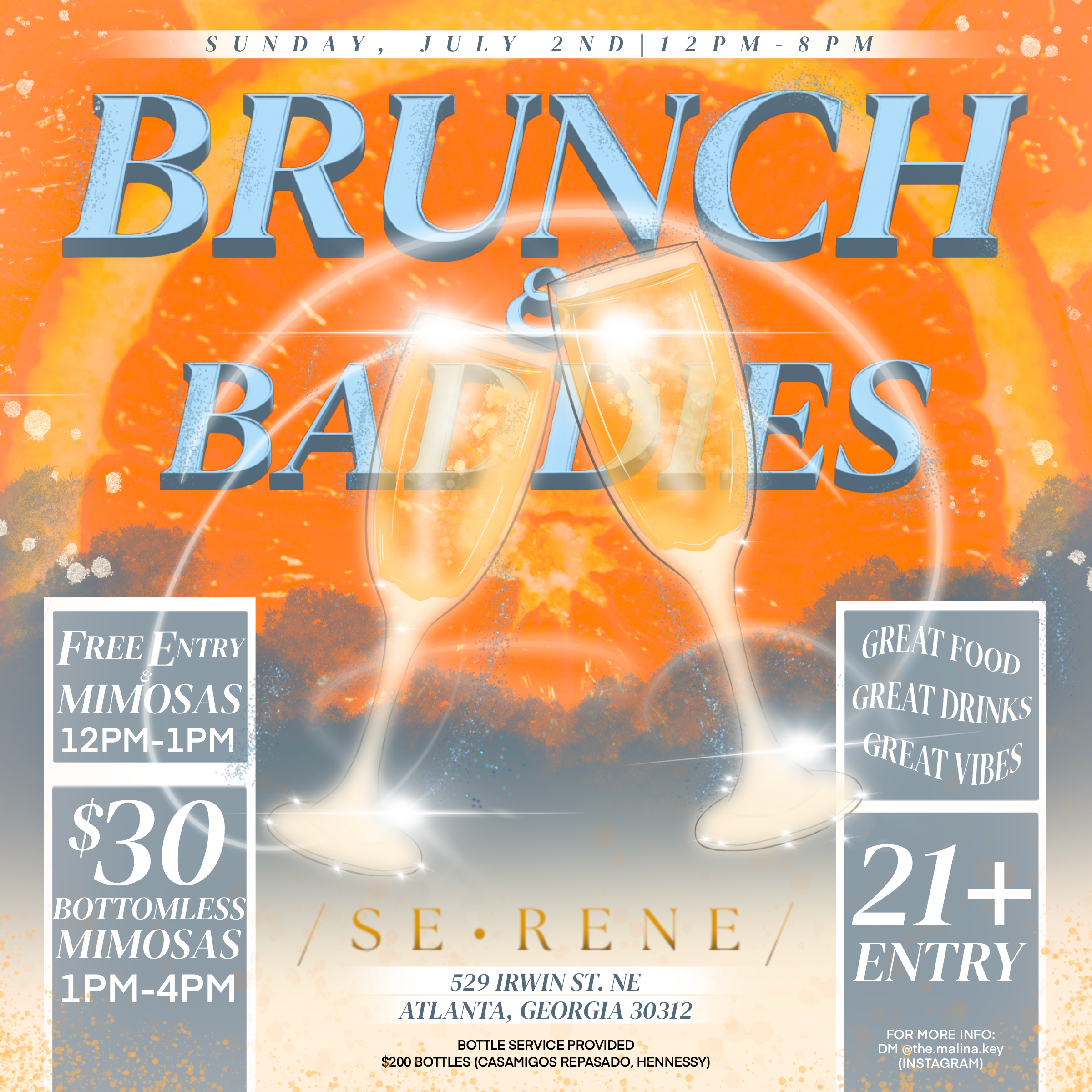 FLYER DESIGN atlanta blue branding dq flyer flyer design graphic design illustration layout design orange