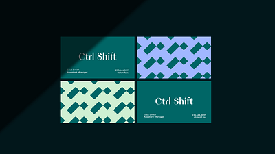 Ctrl Shift Business Cards angle blue brand branding business card design geometric graphic design green icon identity key logo logotype mark pattern teal vector visual