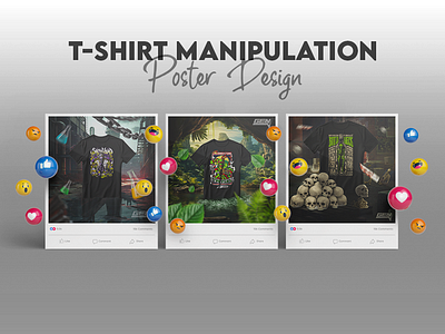 T-SHIRT MANIPULATION POSTER DESIGN 3d design adobe photoshop banner design graphic design manipulation poster design t shirt design t shirt manipulation