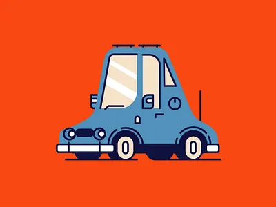 Cute Car Illustration | Practice simple illustration
