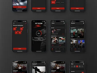 FIT TUTOR Application fitness app fittutor gymapp gymwebsite mockup mockups personal trainer personaltrainer project design uiux ux designer uxdesign web designer