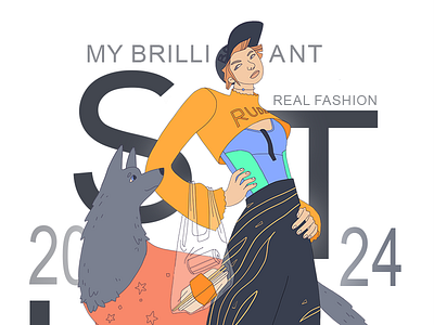 Fun anti fashion poster. My real story anti fashion art cartoon character fashion graphic design illustration poster stylization