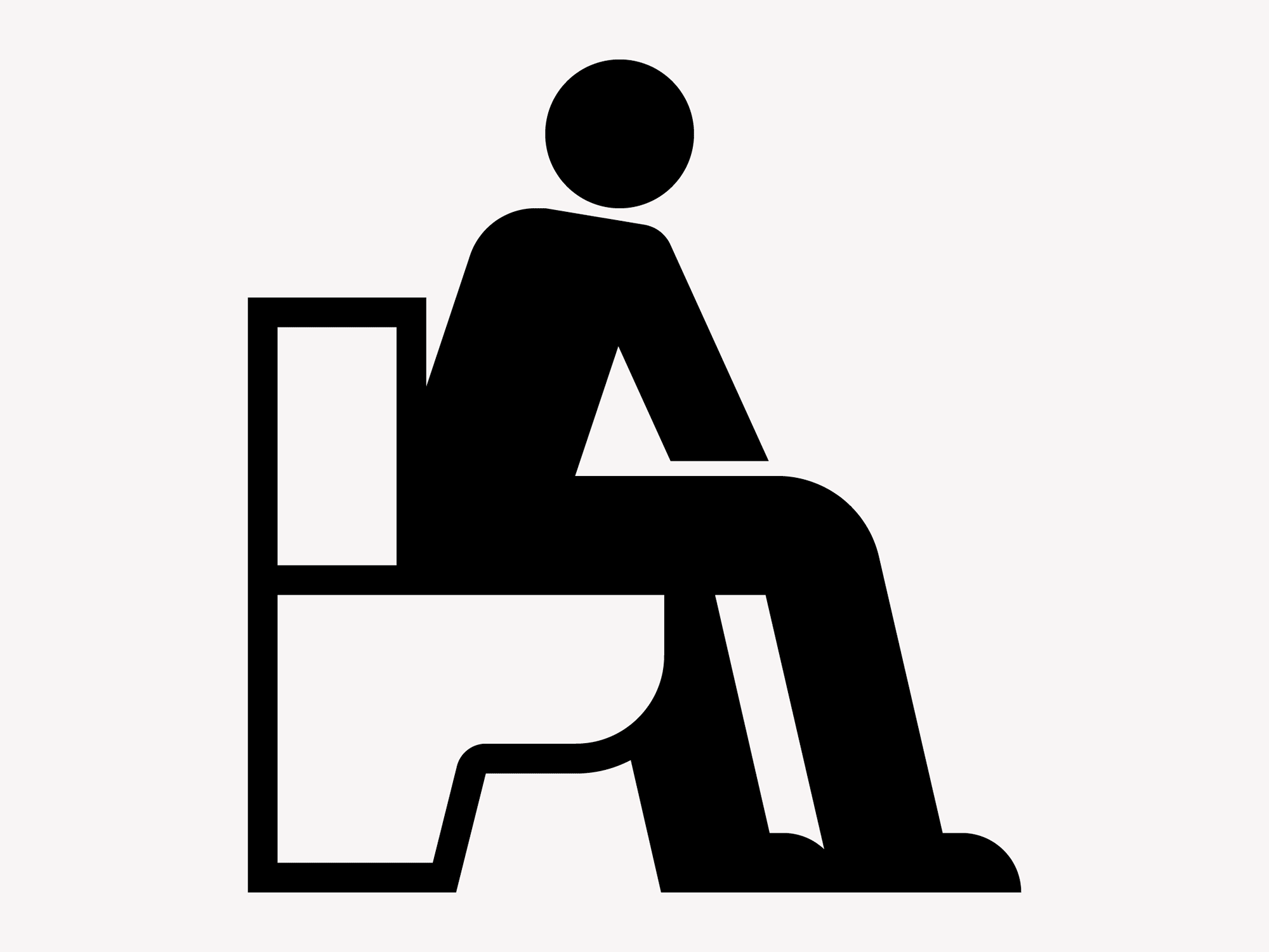 Sitting Toilet Pictogram (genderless) bathroom bathroom signage gender neutral genderless icon pictogram signage sitting toilet toilet wc