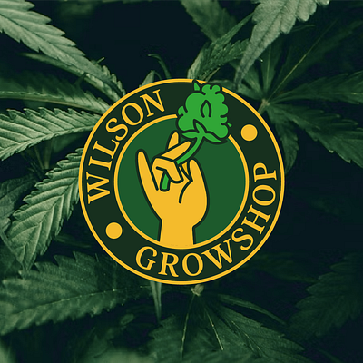 Wilson Growshop Logo graphic design logo vector weed