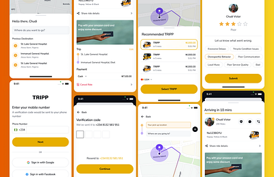 Ride-Hailing app app design figma iosdesign makecalls map minimisecall mobileapp otp rating ride ridehailingapp signup ui ux