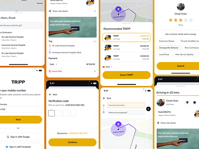 Ride-Hailing app app design figma iosdesign makecalls map minimisecall mobileapp otp rating ride ridehailingapp signup ui ux