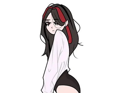 goth girl design girl graphic design illustration lineart vector