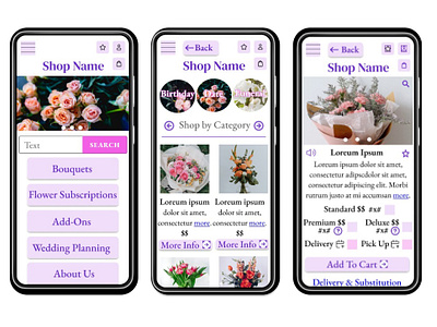 Florist Mobile App design figma mobile app mobile app design prototyping ui user research ux design wireframing